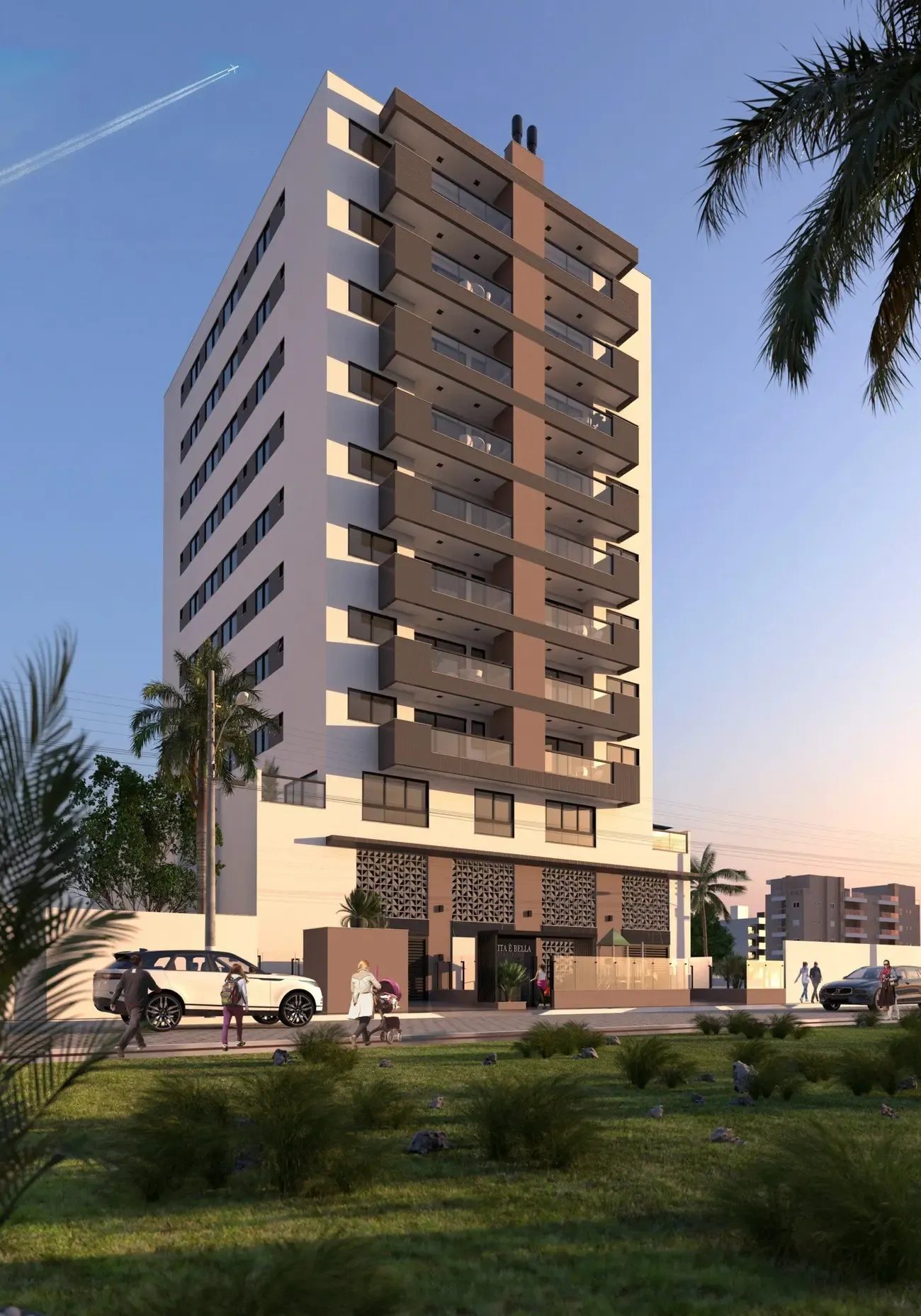 Vista do bairro Centro em Biguaçu para comprar imóvel na planta